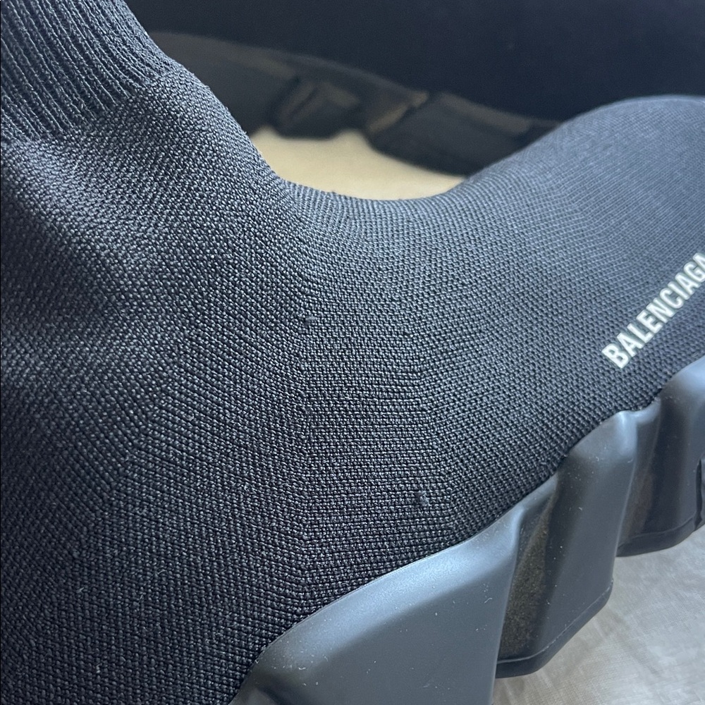 Balenciaga Men's Speed 2.0 Recycled Knit Sneaker in Black - Picture 2 of 7